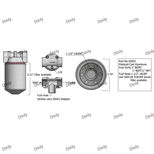 In Stock 10 Micron Fuel Dispenser Filter Diesel Water Separator Filter Oil Fuel Filters for Gas Station