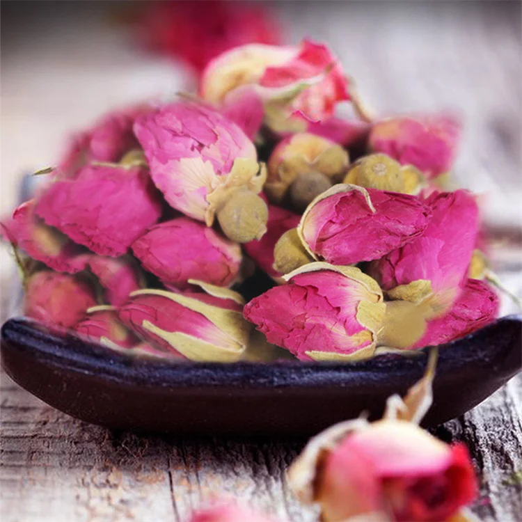 Princess Shao Chinese Flower Rose Tea Detox Slimming Tea with Dried Organic Pink Rose Bud Tea