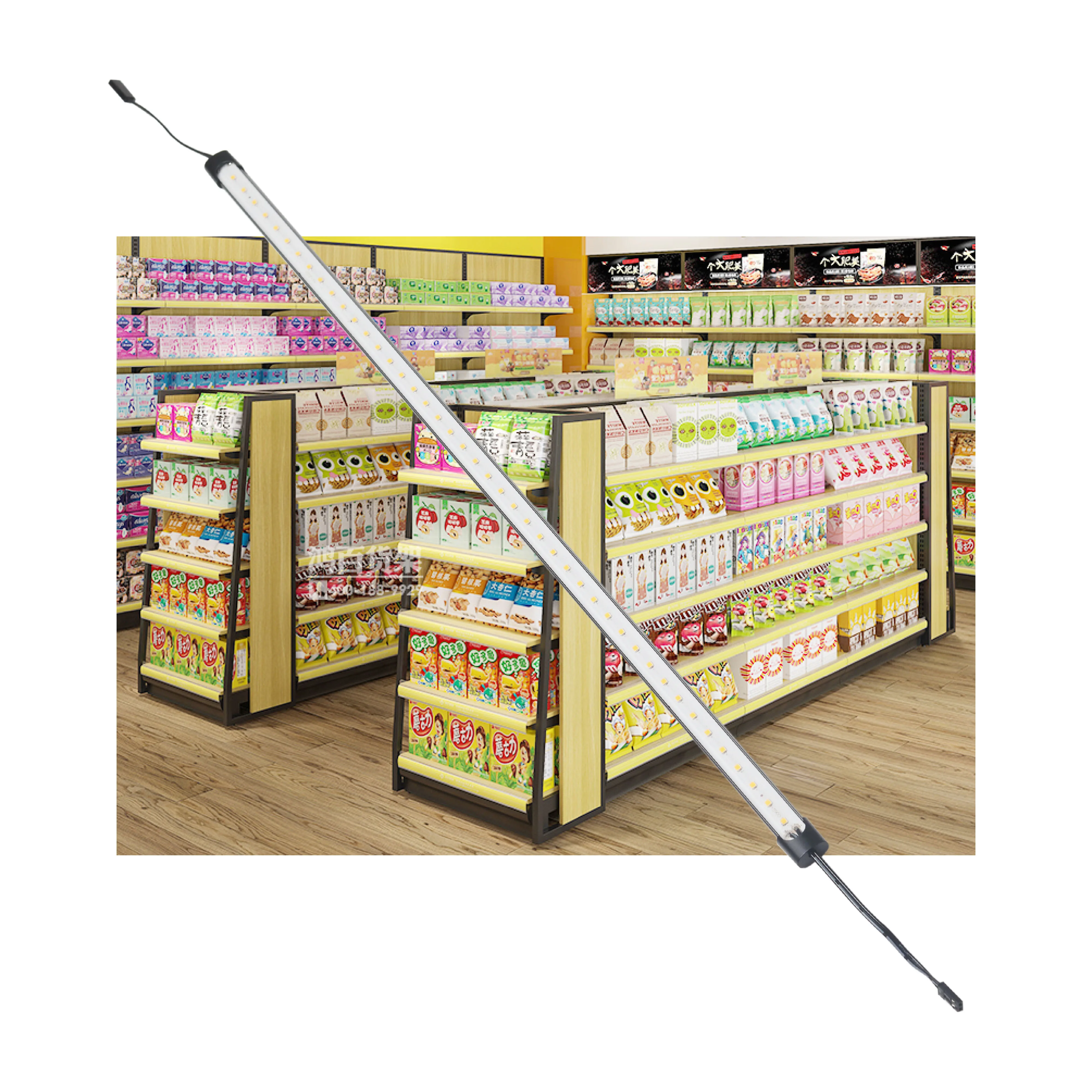 Соединяемая Светодиодная трубка, линейный светильник для магазина, супермаркета, витрины, шкафа, светодиодное освещение для магазина, светодиодное освещение для полки