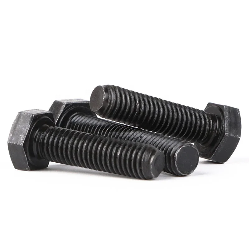 Black Stainless Hex Bolt and Nut Din933 Din931 Fasteners M12 M13 Hexagon Bolts 8.8 Hex Screw Bolt Price