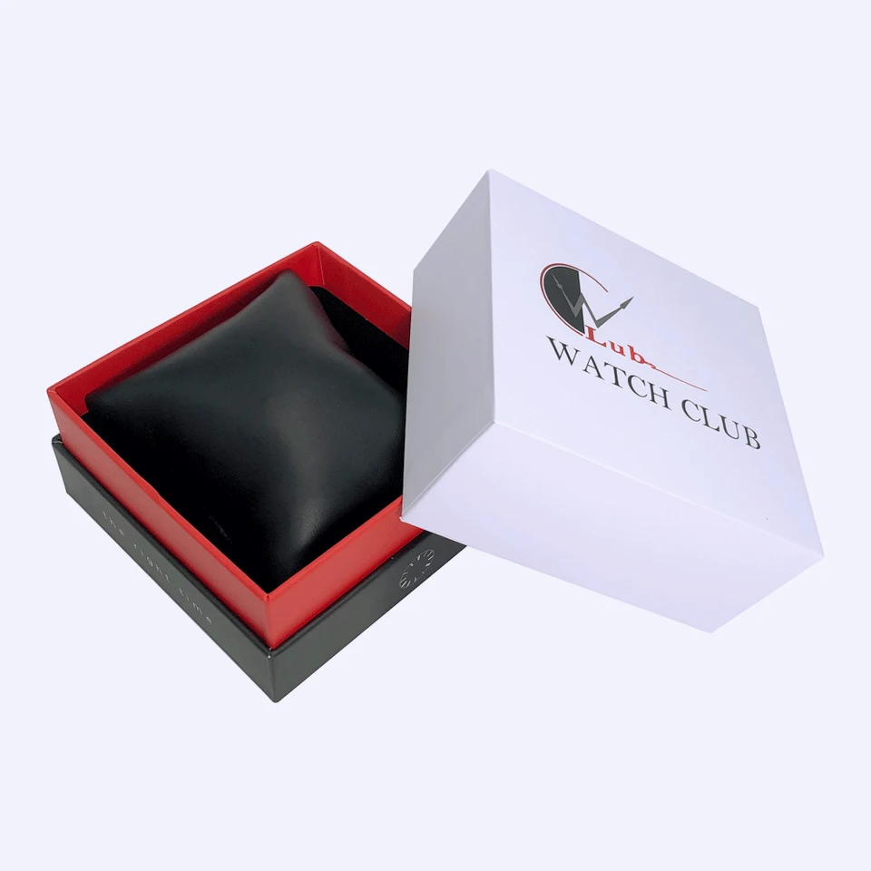 Custom Logo Luxury Coated Paper Lid And Base Wrist Watch Gift Box Packaging Watch Box for Watches