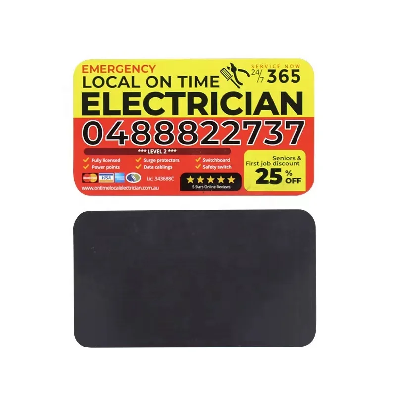 Promotional advertising magnetic business card/business card fridge magnet