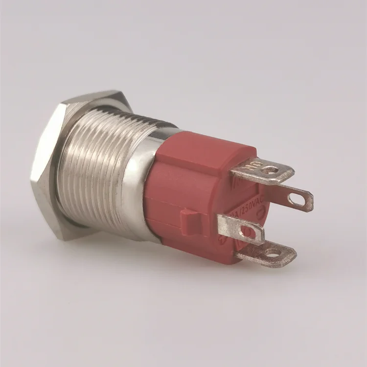 16mm high current metal waterproof momentary Power symbol switch button led car light motor lock power Push Button Start Switch