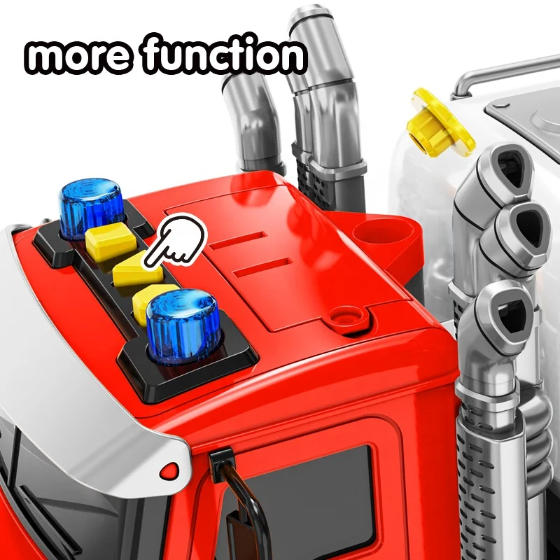 ODM Custom Logo Toy Truck Inertia Oil Tank Transport Truck Toy Boys 1/10 Friction Oil Tank Truck Toys With Light,Music,Spray