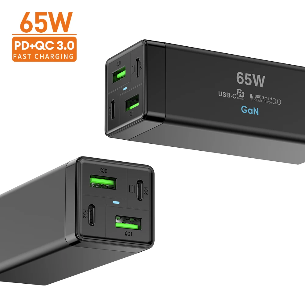 Vina 65watt Usb 4 Port Wall Charger Plug Quick Charge 3.0 Fast Charging Desktop Typr-c Multifunction Chargers For Lenovo HP