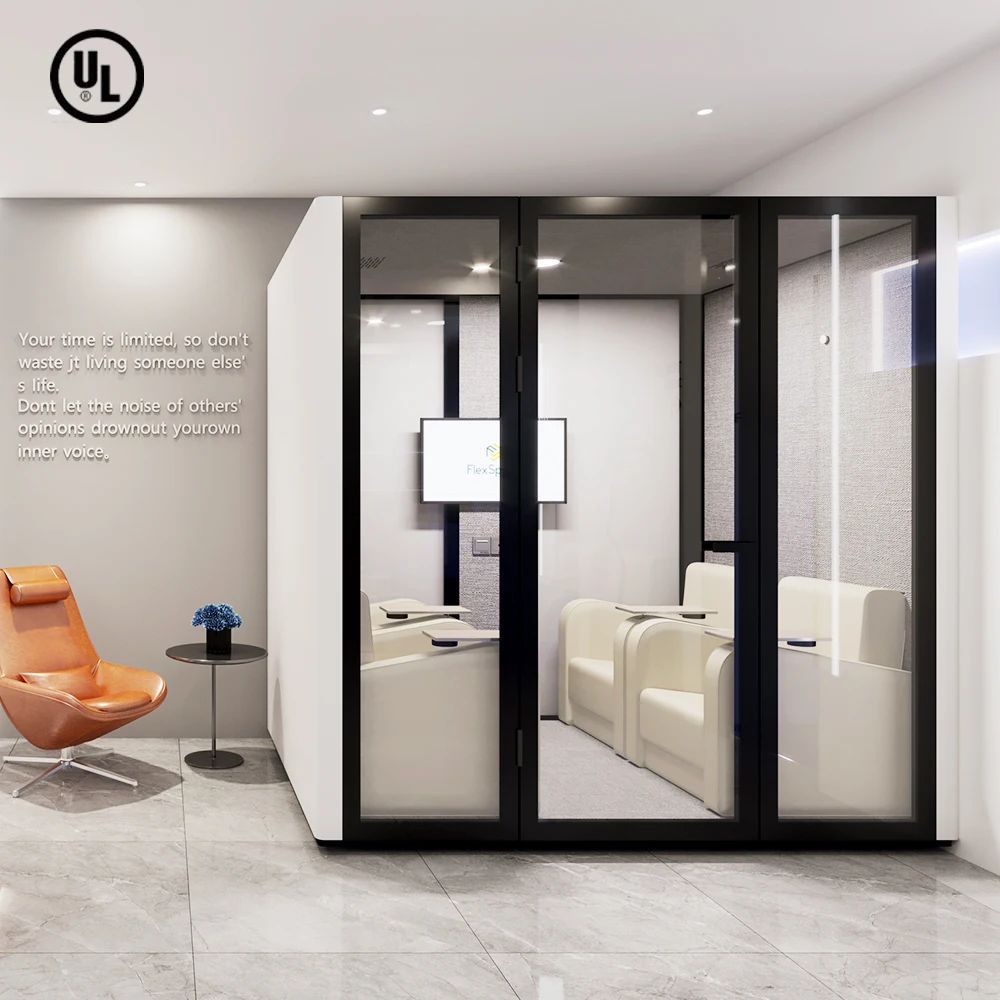 Flexspace 2024 Portable Soundproof Acoustic Office Meeting Pod Private Movable Telephone Call Phone Booth For Sale