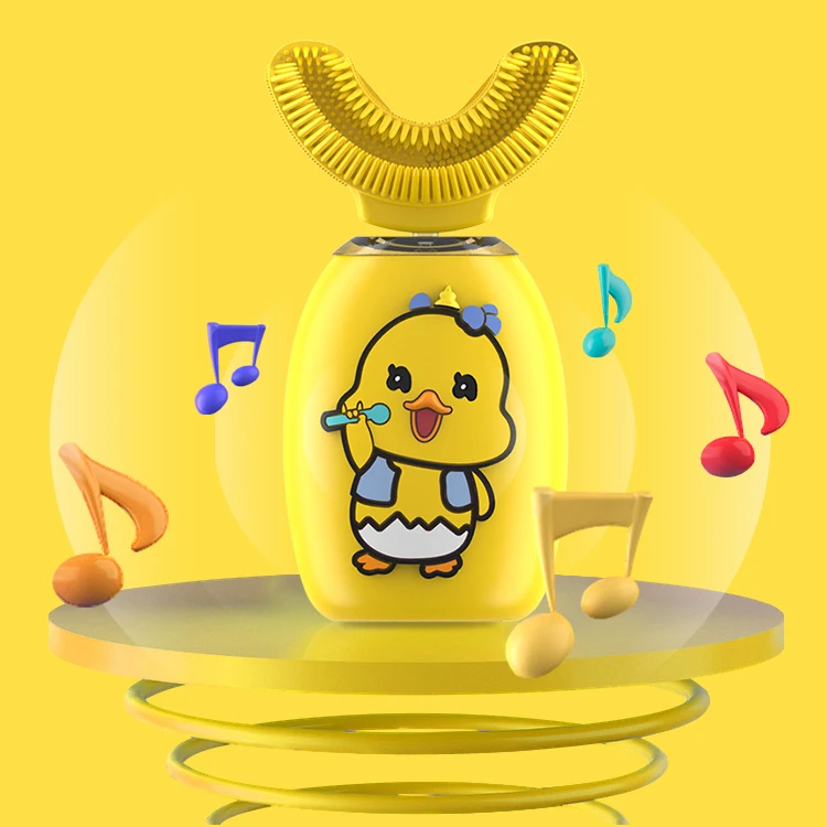 kid Ultrasonic Electric Toothbrush New Model Ultrasonic Kids Electric Toothbrush IPX7 Waterproof U Type Whitening Toothbrush