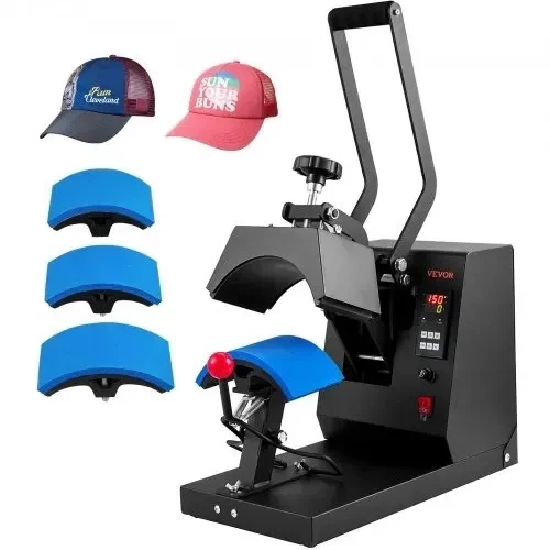 RubySub Hat Heat Press 4 in1 Cap Heat Press Machine 6x3 Inches Clamshell Sublimation Transfer Machine