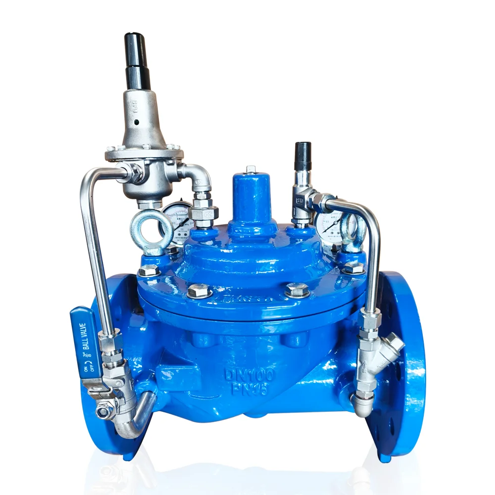 Factory supply tap water pressure reducing valve stainless steel flange fire control valve pressure regulator valve