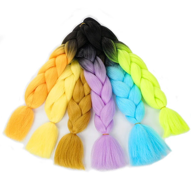 Answer Hair 24 Inch 100g Braiding Hair Yaki Straight Synthetic jumbo braids Wholesale Extensions for African