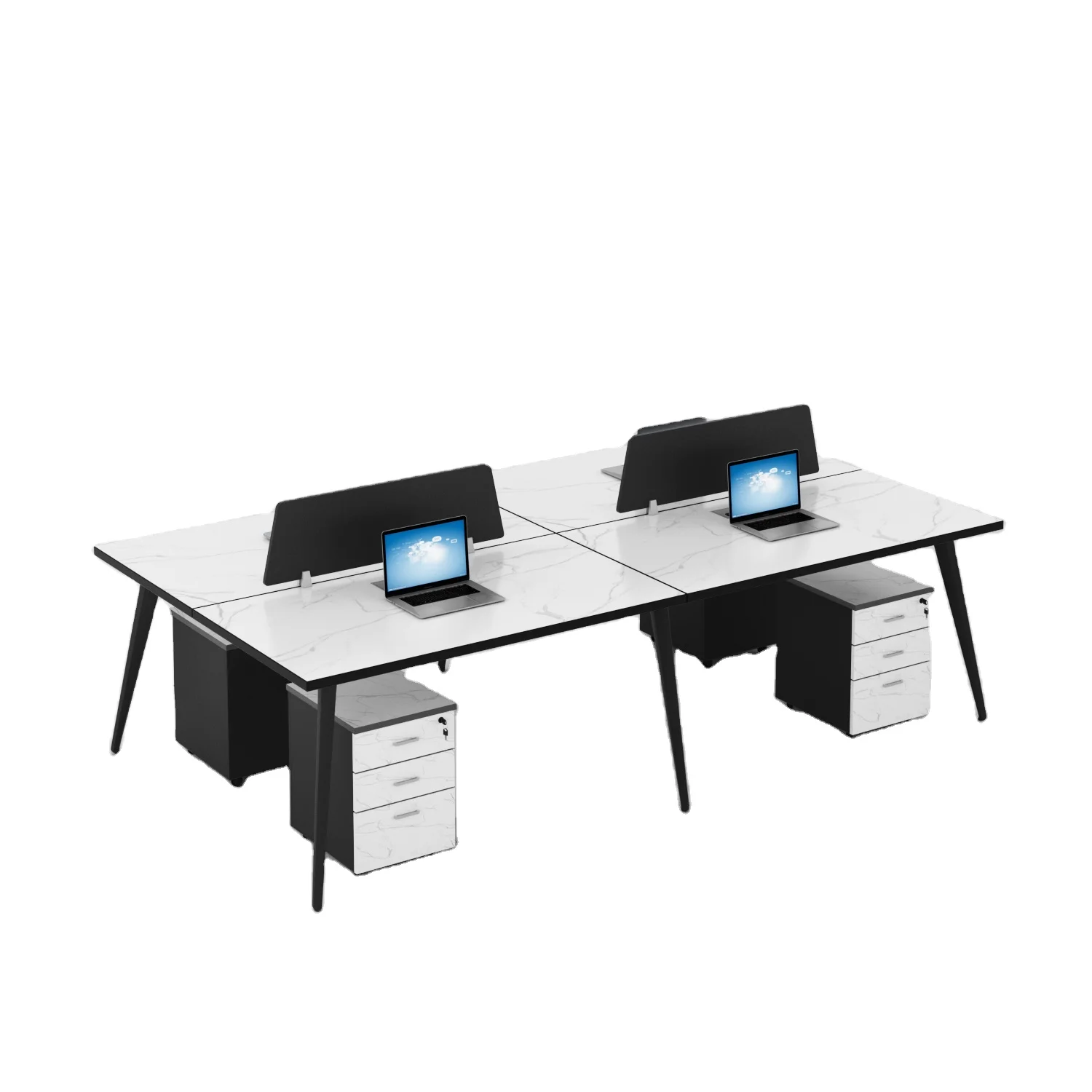 
Modern Manual Height Adjustable Sit Stand Table Workstation Desk for Computer 