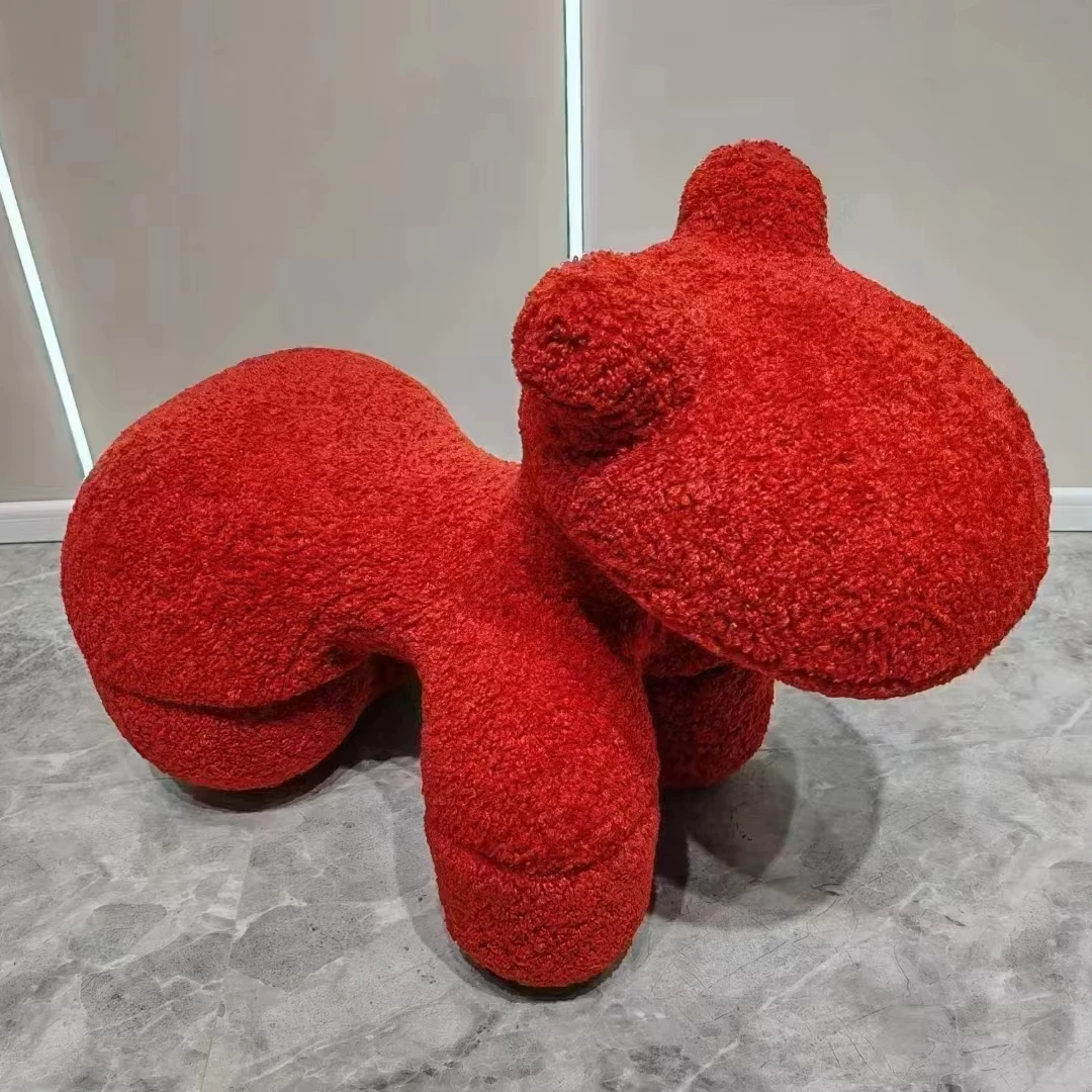 Hot Sale Creative Animal Cute Velvet Fabric Living Room Sofa Toy Pony Chair For Children