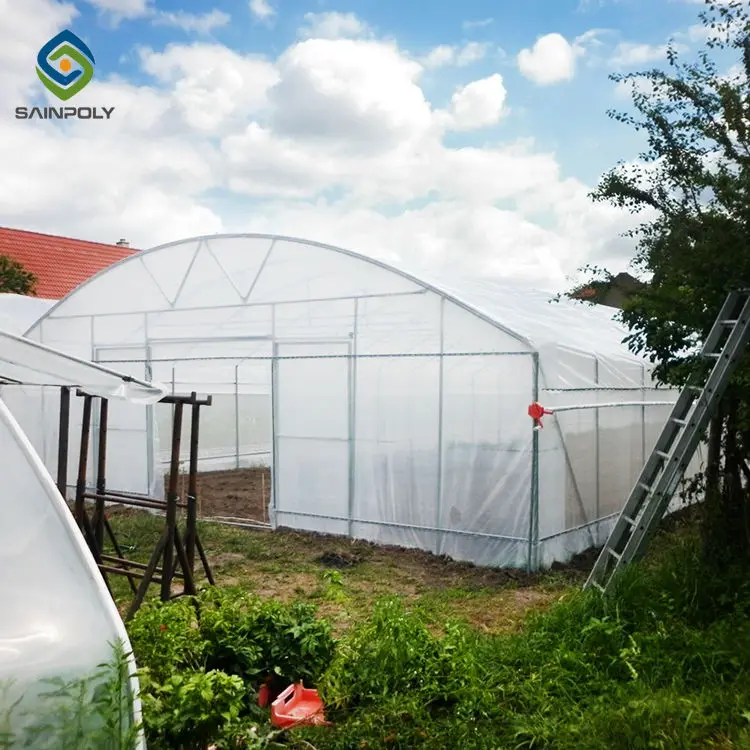 Однопролетная пластиковая пленка аквафонная система сельскохозяйственная теплица