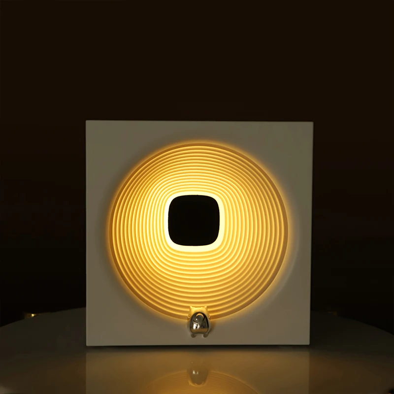 Creative Home Decoration Modern 1200mAh Rechargeable Time Machine Speaker Lamp Endless Dimming Portable Night Light for Sleep