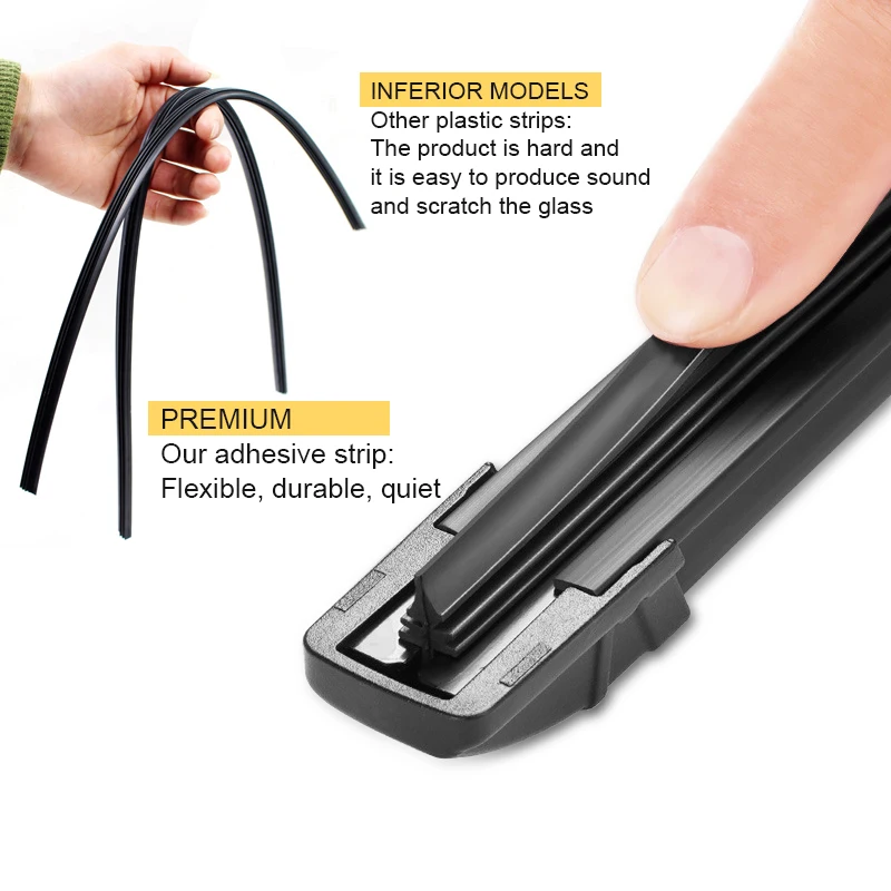 Auto Parts Silicone Universal Banana Flat Window Windshield Wiper Blade