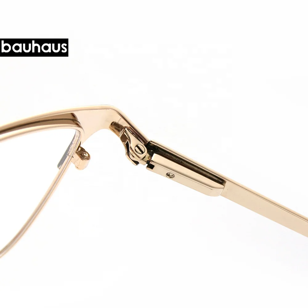 9469 Wholesale Warehouse High End Retro Nickle Free Stainless Steel Metal Eyeglasses Frame