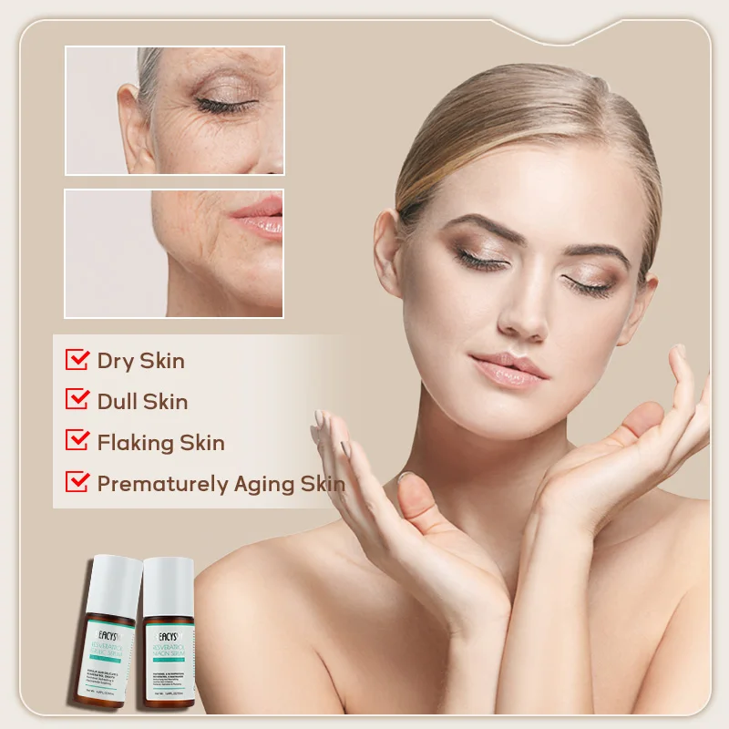 Resveratrol Niacin Hyaluronic Acid Anti-Oxidant Anti Wrinkle Serum