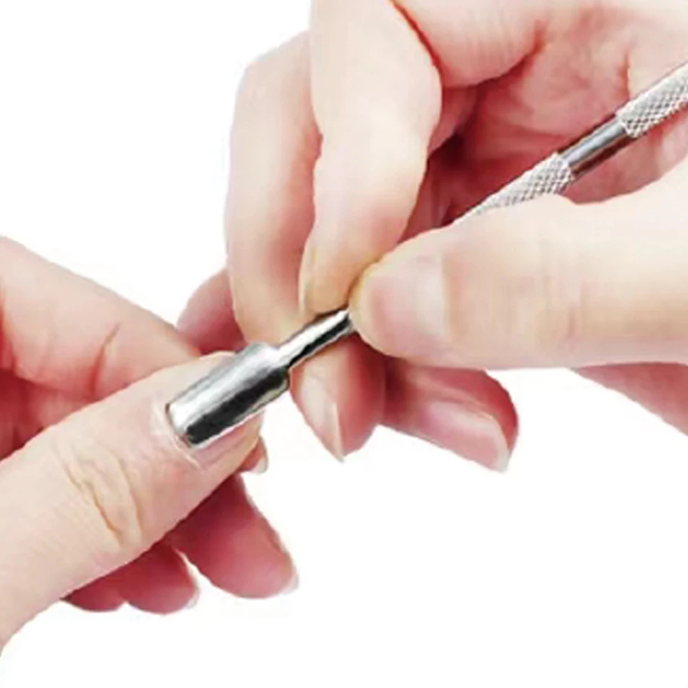 Stainless Steel Dead Skin Nail Clean Manicure tools cuticle pusher 2-sided cuticle scissors Manicure tools