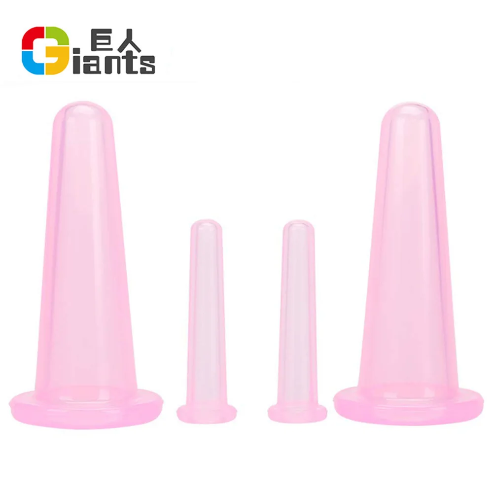 Set of 4 Silicone Cupping Facial Set for Face and Eye Cupping Massage