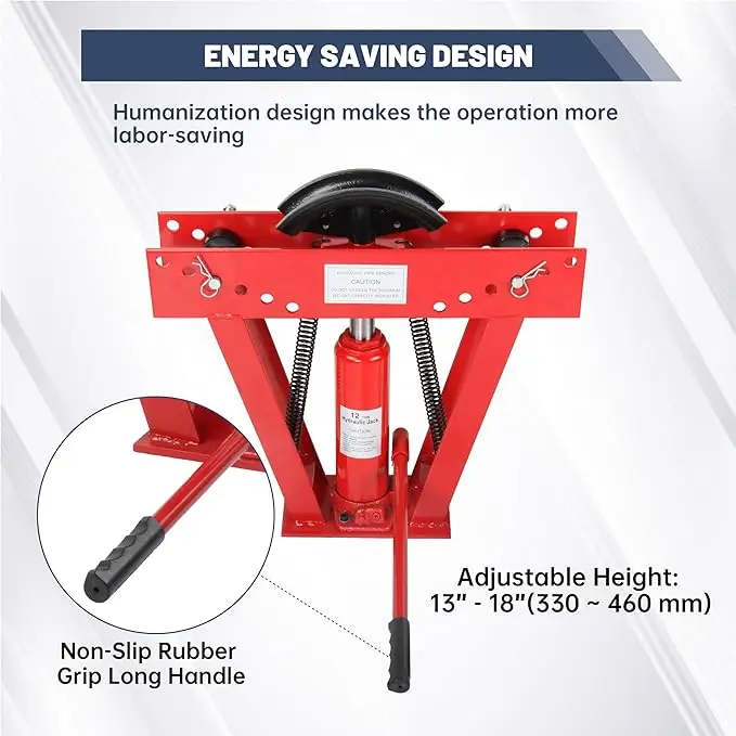 12 Ton Adjustable Rollers 90-180 Degree Bending Steel Iron Metal Ratcheting