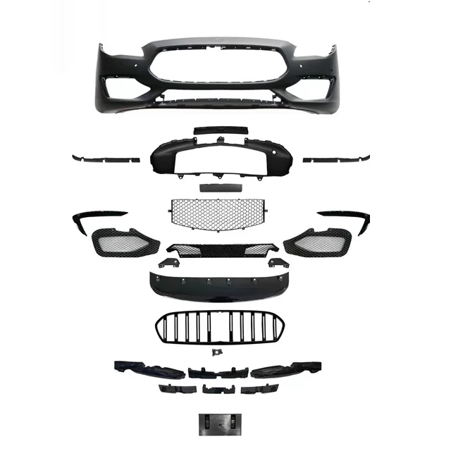 Front Bumper Front Grille for Maserati Quattroporte Gran Carbro Upgrade to 2018-2019 Facelift Body kits Car Accessories