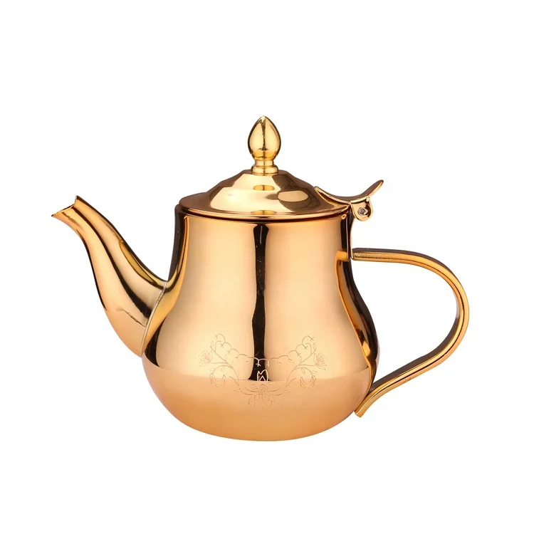 High Quality Arab Stainless Steel Teapot with Side Handle Factory Direct Sale for Restaurant Use Tea Kettle for Water & Tea Sets