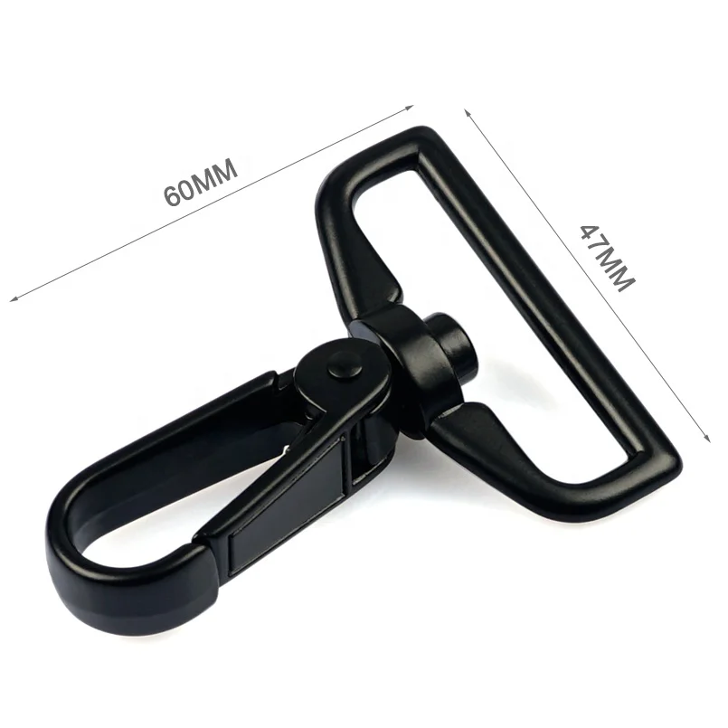 High Quality Bag Accessories Custom Metal Swivel Spring Snap Hook for Handbag, Black Metal Hook Snaps Buckle for Strap Backpack