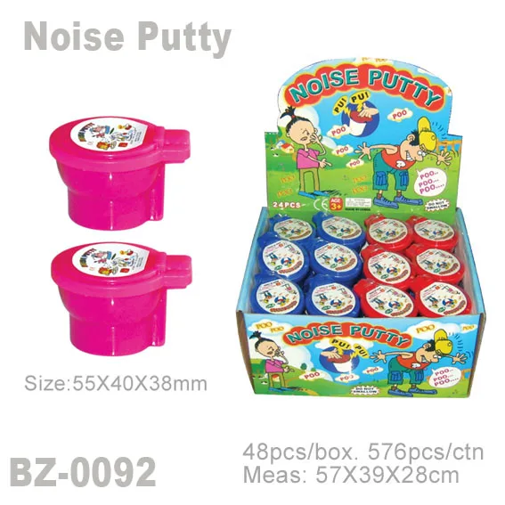 48 Pieces One Box Noise Putty 6 Colors Spoof Slime Putty Fart Toy Kids Party Supplies in China