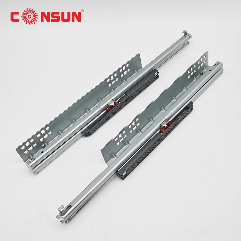 undermount full extension telescopic channel drawers guides concealed drawer slide