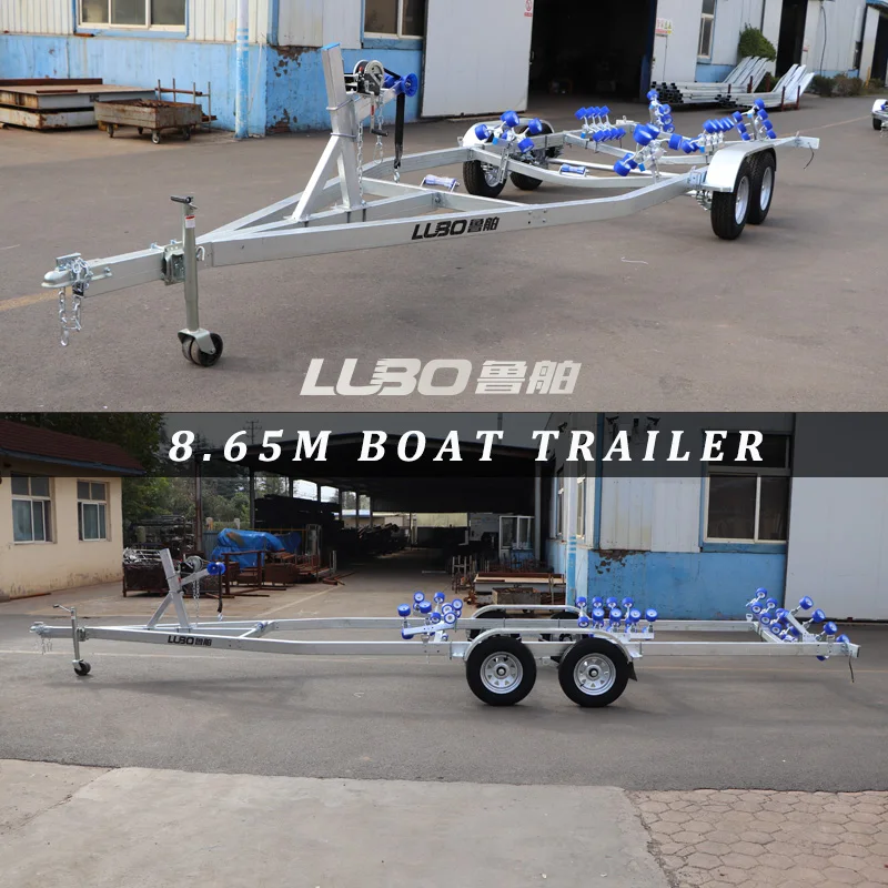 8.65 m  double axle tow boat trailer tow trailer