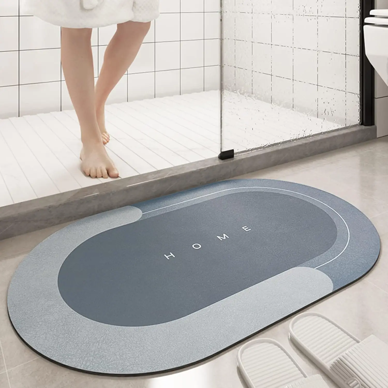 Super Absorbent Bath Mat Quick Drying Bathroom Mats With Rubber Non-Slip Bottom Easy to Clean Bathroom Rug Kitchen Doormat