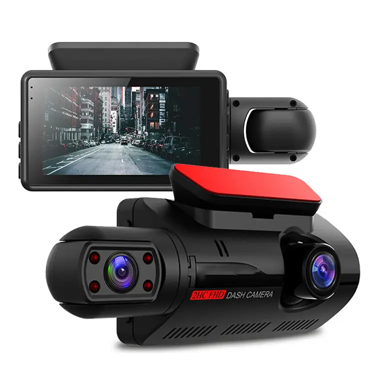 2 Lens Car Video recorder HD1080P Dash Cam Car Black Box 3.5inch IPS Camera Recorder Night Vision G-sensor Loop Recording DVR