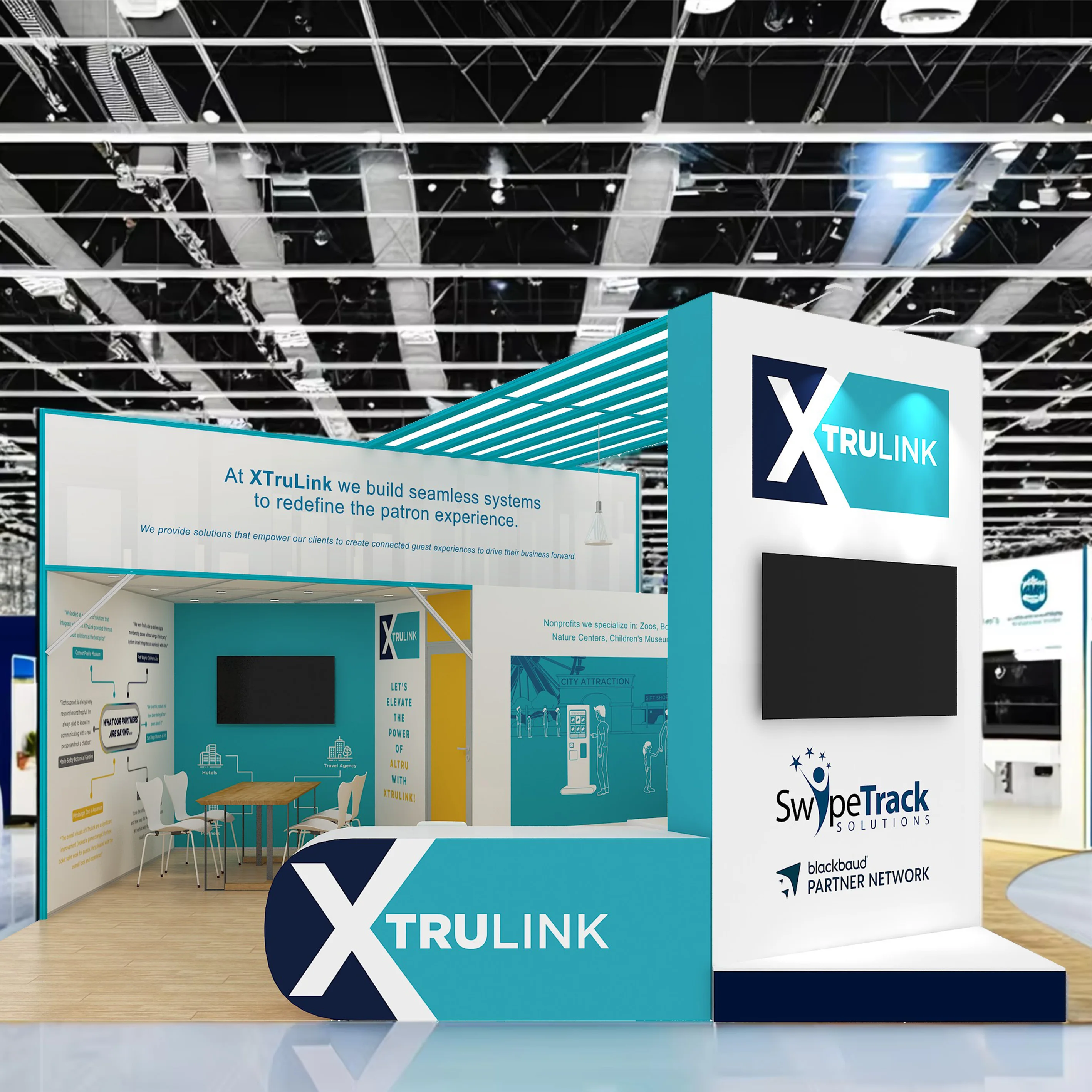 Hot Sale 20x20ft Exhibition Booth with TV Stand Trade Show Booth Display Equipment for Expo