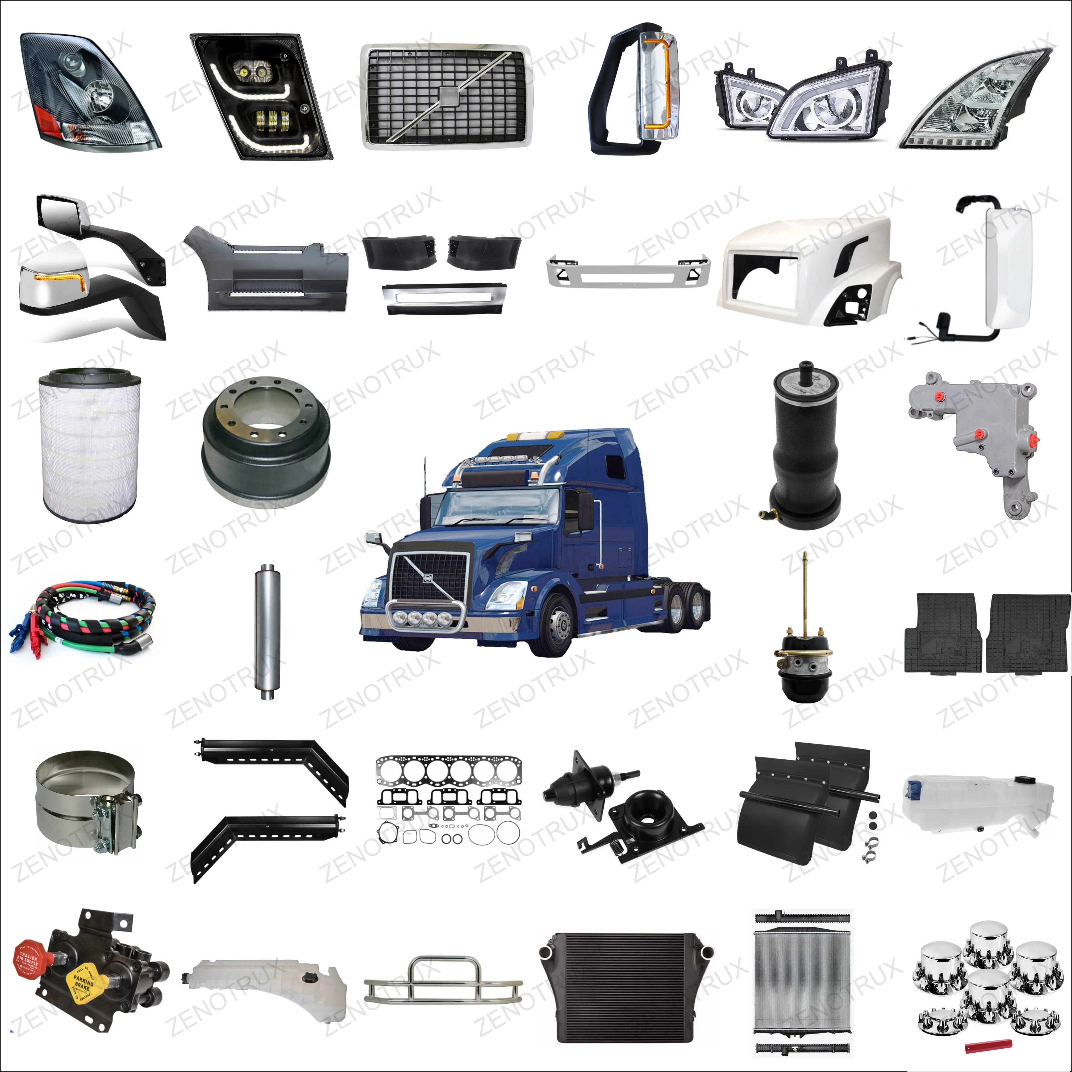 Chrome Projection Headlight w/ LED Turn Signal For Kenworth T660/T440/T470