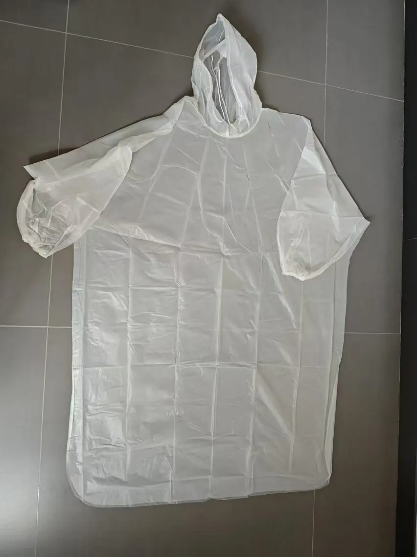 EN13432 bio degradable corn starch PLA plastic disposable promotional compost raincoat poncho