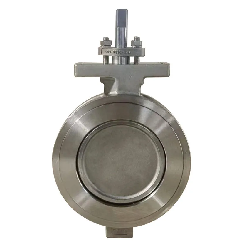 High performance double eccentric wafer butterfly valve 304 / 316 high temperature soft seal double eccentric butterfly valve