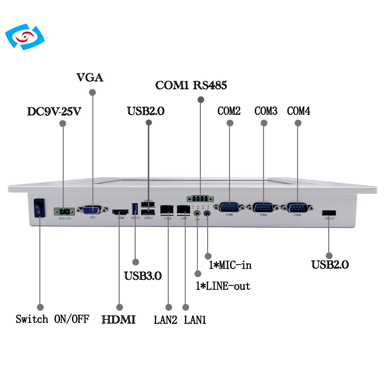 15 inch Silver  1024*768  N2930 Quad Core CPU  4G RAM 64G SSD  Industrial i Touch Screen  Computer