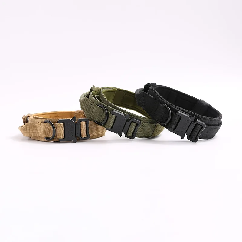0101 Outdoor tactical nylon dog collar pet dog leash large and medium-sized dog training belt