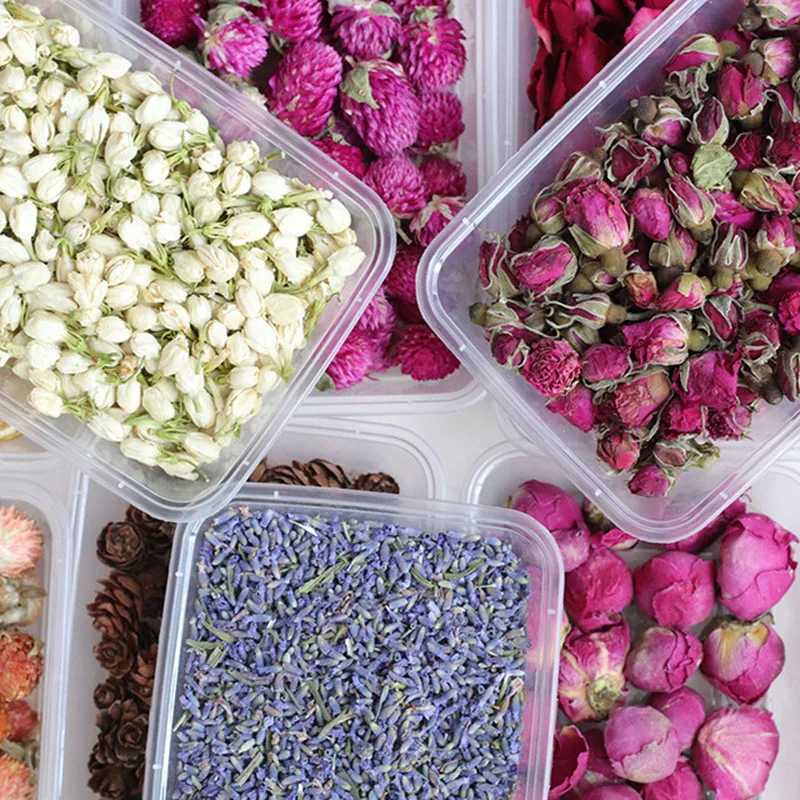 DIY сухие лепестки цветов, контейнеры, материалы для украшения свечей, сохраненные сухие цветы