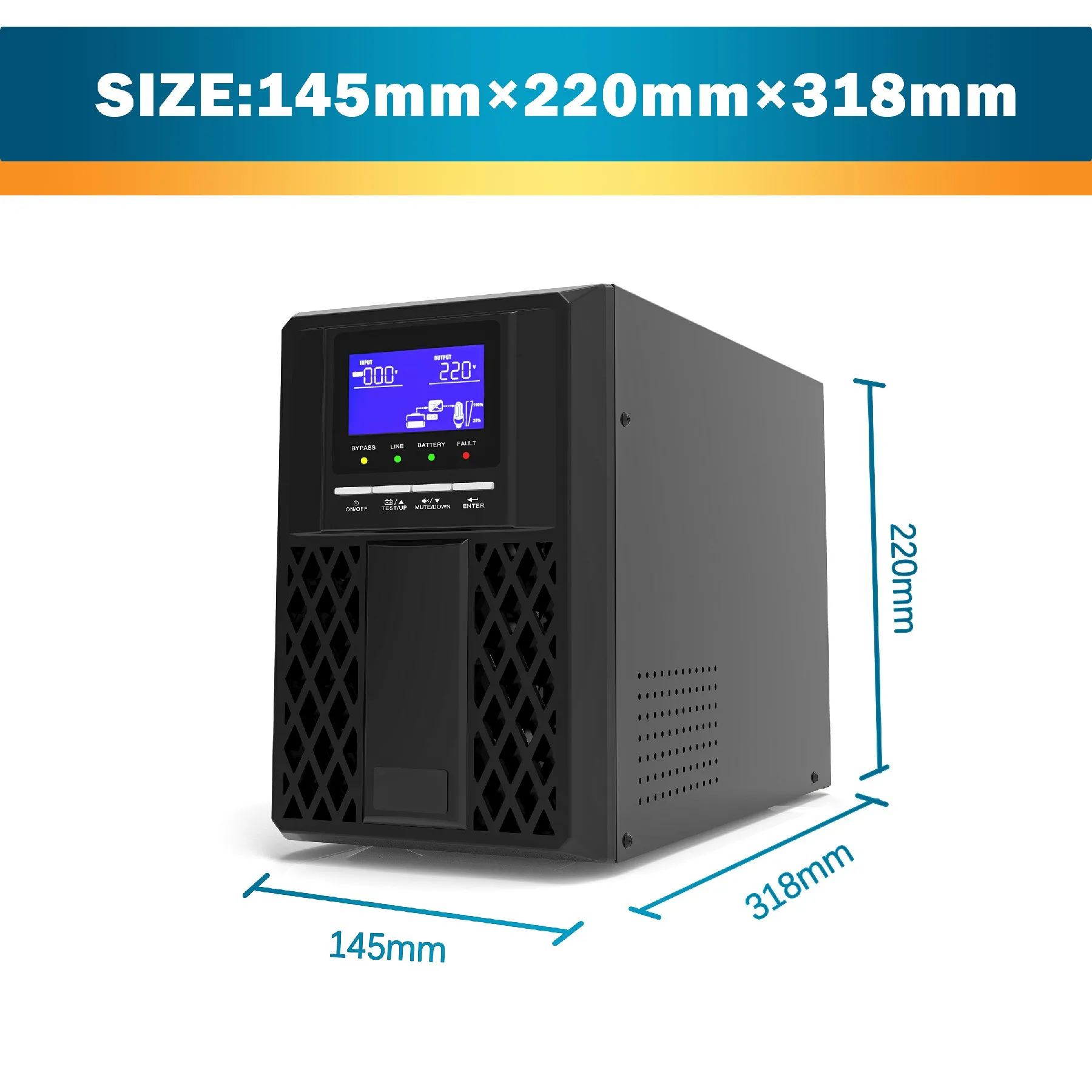 Online Ups High Quality Pure Sine Wave For Industrial IT Equipment 1000va