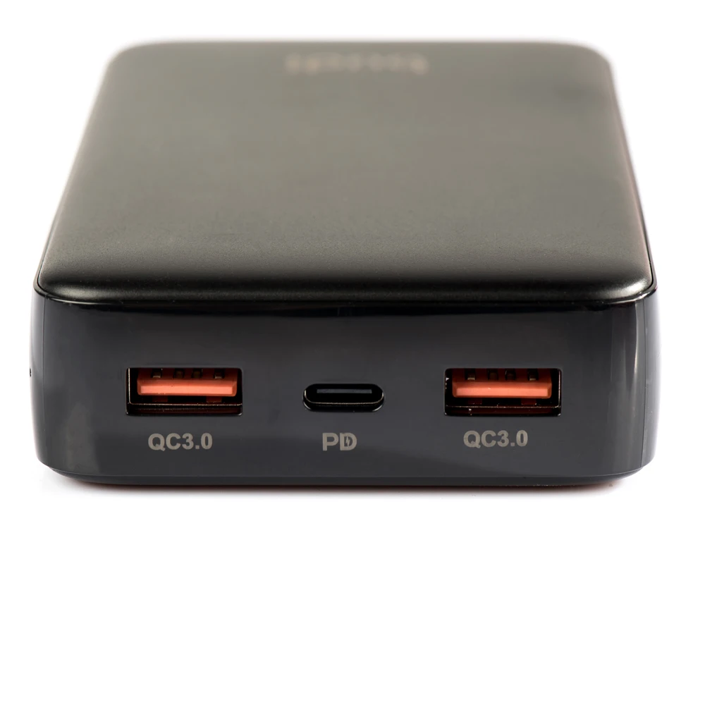 
budi/OEM High Capacity 20000mAh Quick Charging Power Bank Portable Battery Bank 20,000 mah with Three Outputs Power Bank 