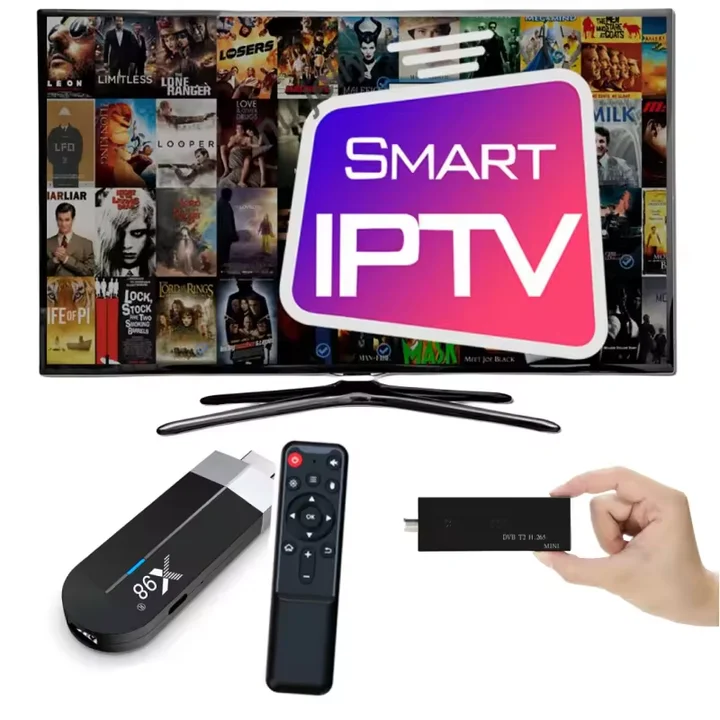 2024 IPTV box Smart TV Stick T300 Android 12.0 Streaming Mytv smarters3 Player 4K TV box mega trex strong