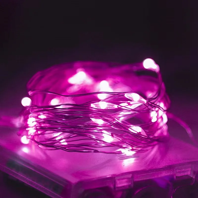 LED String Light Party Decoration Multicolor Garland Christmas Fairy 2m 3m 4m 10m Copper Wire Battery Powered