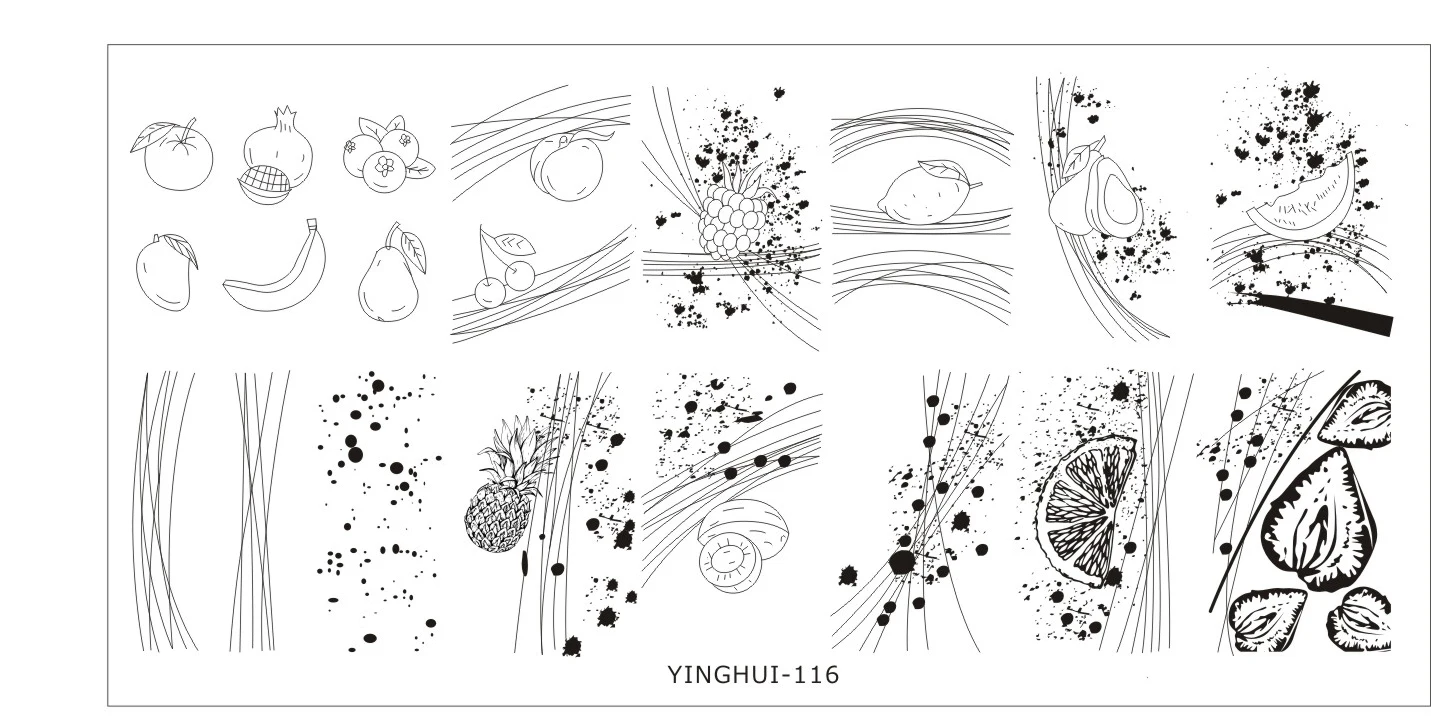 Summer Season style nail art steel plate printing template decoration mould painted