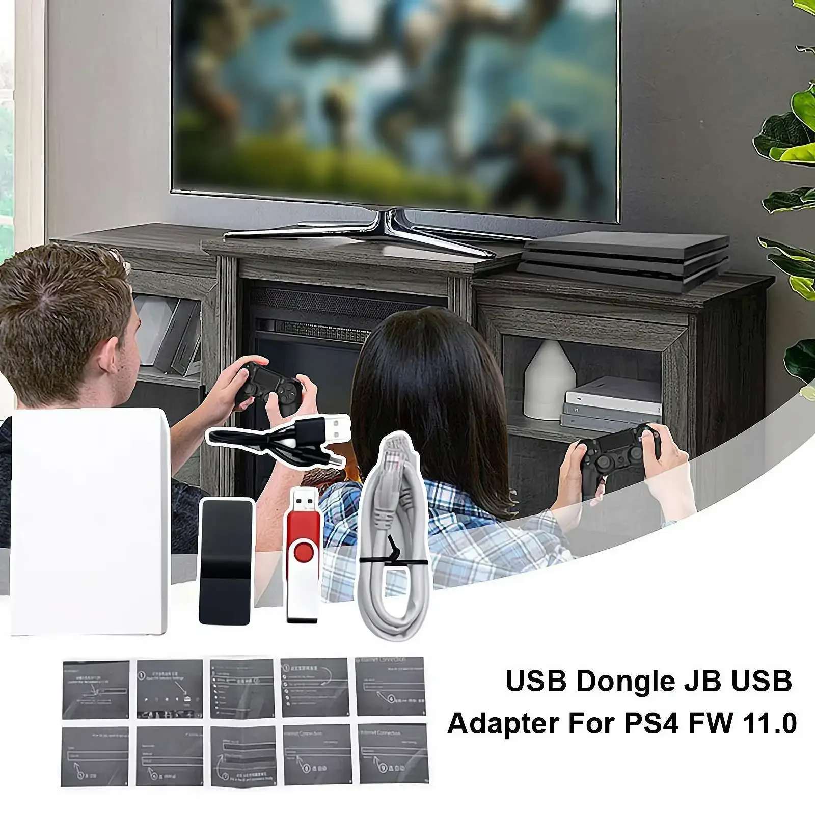 Быстрый трещина игровые аксессуары USB приемник адаптер для PS4 FW 11 0 системы