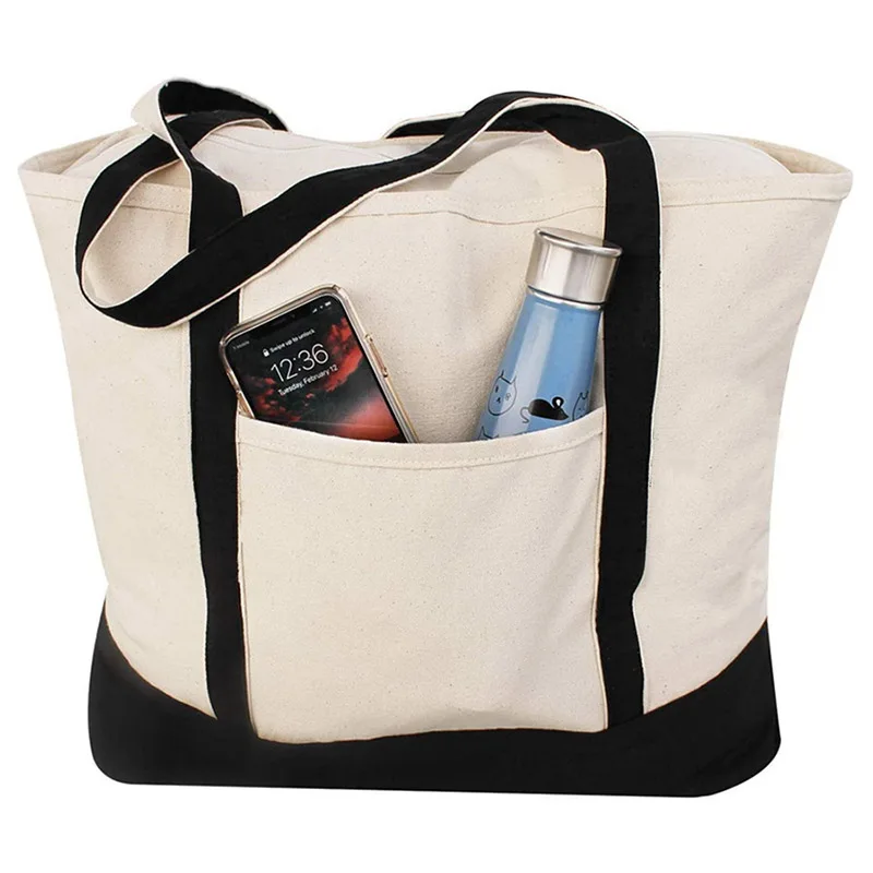 Cotton tote bag Wholesale Custom Logo Printed Leisure grocery Plain Cotton Shopping Tote Bags