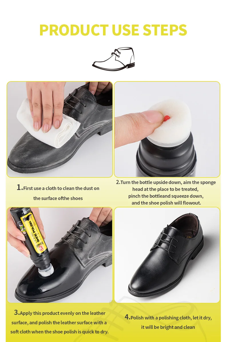 OEM Wholesale Professional Portable Liquid best neutral red shoe polish kit For bags Sofa and leather shoe