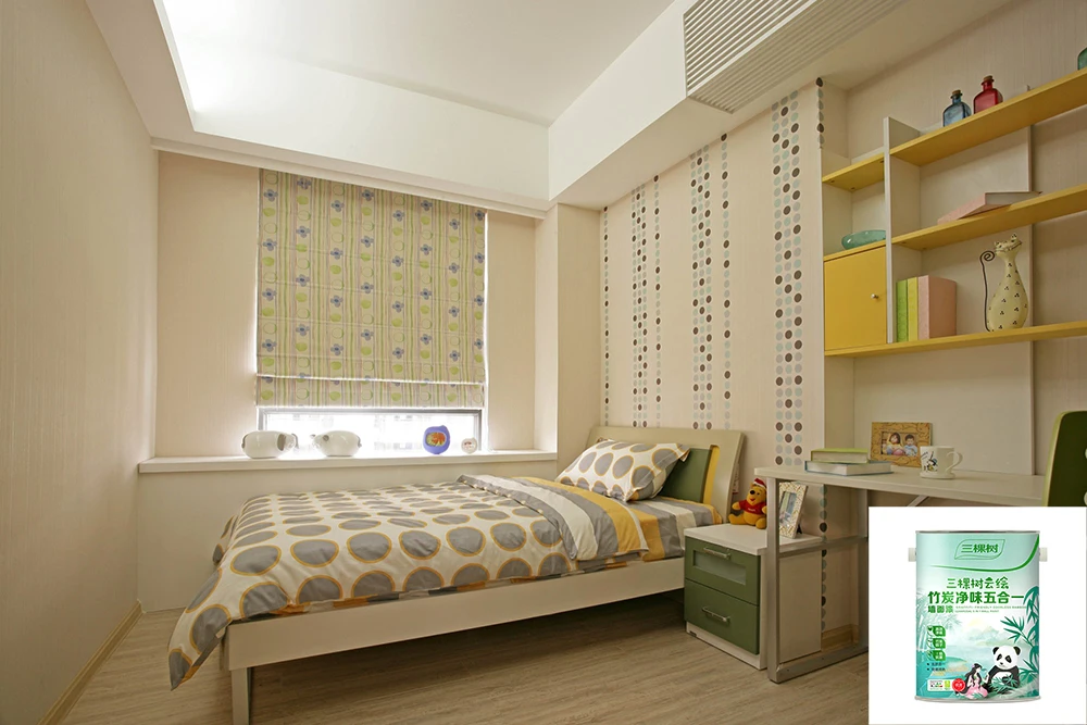 3trees Odorless Cloud Drawing Bamboo Charcoal Odorless 5-in-1 Wall Paint for families