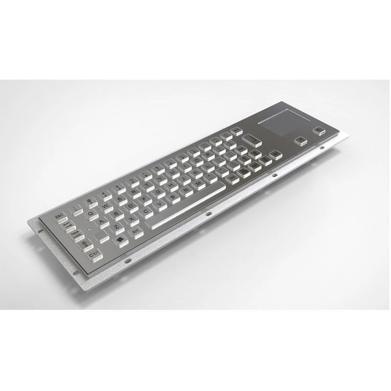 IP65 Panelmount Metal Stainless Steel Keyboard with Trackpad