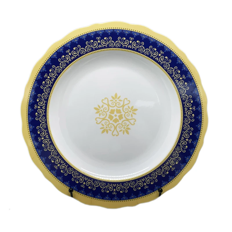 Factory Custom Wholesale A Healthy Eating Melamine Dinner Plate Round 13 Inch Melamine Plates